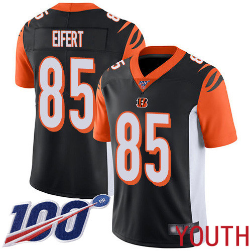 Cincinnati Bengals Limited Black Youth Tyler Eifert Home Jersey NFL Footballl #85 100th Season Vapor Untouchable
